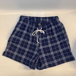 PacSun Blue‎ Plaid Lounge Shorts NWOT XS
